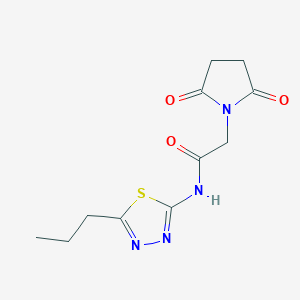 2-(2,5-dioxo-1-pyrrolidinyl)-N-(5-propyl-1,3,4-thiadiazol-2-yl)acetamide