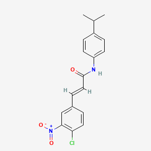 (E)-3-(4-chloro-3-nitrophenyl)-N-(4-propan-2-ylphenyl)prop-2-enamide