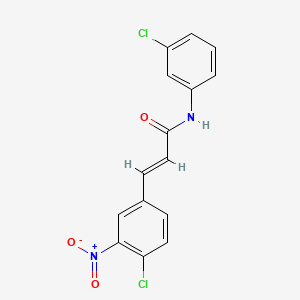 (2E)-3-(4-chloro-3-nitrophenyl)-N-(3-chlorophenyl)prop-2-enamide