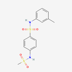 N-(3-methylphenyl)-4-[(methylsulfonyl)amino]benzenesulfonamide