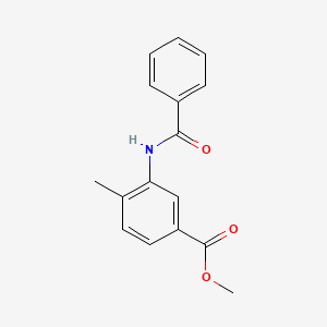 molecular formula C16H15NO3 B3573899 methyl 3-(benzoylamino)-4-methylbenzoate 