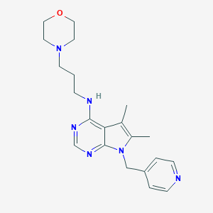 5,6-dimethyl-N-[3-(morpholin-4-yl)propyl]-7-(pyridin-4-ylmethyl)-7H-pyrrolo[2,3-d]pyrimidin-4-amine