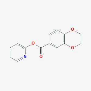 molecular formula C14H11NO4 B3573922 Pyridin-2-yl 2,3-dihydro-1,4-benzodioxine-6-carboxylate 