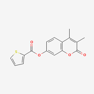 3,4-dimethyl-2-oxo-2H-chromen-7-yl thiophene-2-carboxylate