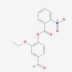 2-ethoxy-4-formylphenyl 2-nitrobenzoate