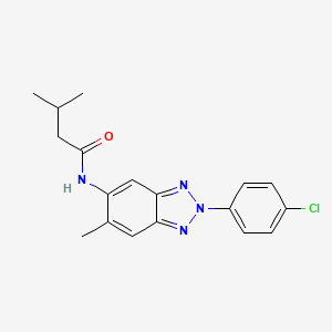 N-[2-(4-chlorophenyl)-6-methyl-2H-benzotriazol-5-yl]-3-methylbutanamide