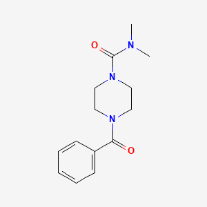 molecular formula C14H19N3O2 B3573958 4-benzoyl-N,N-dimethylpiperazine-1-carboxamide 