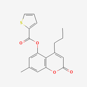 7-methyl-2-oxo-4-propyl-2H-chromen-5-yl thiophene-2-carboxylate