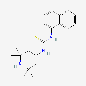 molecular formula C20H27N3S B3573995 1-Naphthalen-1-yl-3-(2,2,6,6-tetramethylpiperidin-4-yl)thiourea 