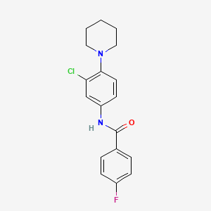 N-[3-chloro-4-(piperidin-1-yl)phenyl]-4-fluorobenzamide