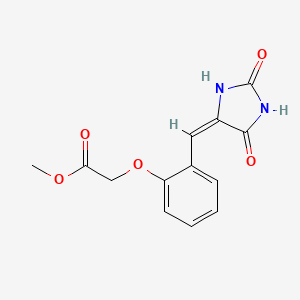 methyl {2-[(E)-(2,5-dioxoimidazolidin-4-ylidene)methyl]phenoxy}acetate