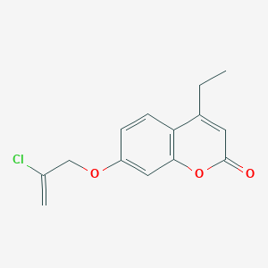 molecular formula C14H13ClO3 B3574039 7-[(2-chloro-2-propen-1-yl)oxy]-4-ethyl-2H-chromen-2-one 