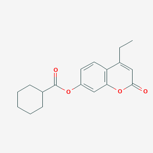 molecular formula C18H20O4 B3574046 4-ethyl-2-oxo-2H-chromen-7-yl cyclohexanecarboxylate CAS No. 431909-13-6