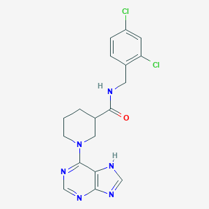 molecular formula C18H18Cl2N6O B357406 N-(2,4-dichlorobenzyl)-1-(9H-purin-6-yl)-3-piperidinecarboxamide CAS No. 921115-48-2