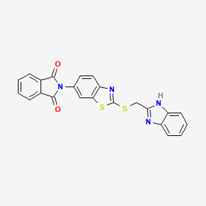 2-[2-(1H-benzimidazol-2-ylmethylsulfanyl)-1,3-benzothiazol-6-yl]isoindole-1,3-dione