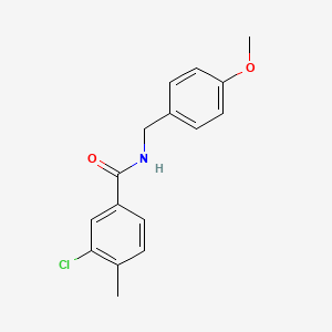 molecular formula C16H16ClNO2 B3574080 3-chloro-N-(4-methoxybenzyl)-4-methylbenzamide 