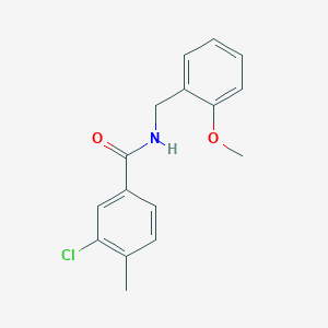 molecular formula C16H16ClNO2 B3574091 3-chloro-N-(2-methoxybenzyl)-4-methylbenzamide 