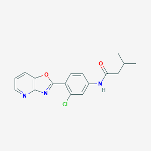 molecular formula C17H16ClN3O2 B357410 N-(3-chloro-4-[1,3]oxazolo[4,5-b]pyridin-2-ylphenyl)-3-methylbutanamide CAS No. 925595-05-7