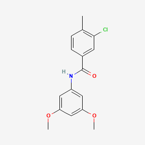 molecular formula C16H16ClNO3 B3574109 3-chloro-N-(3,5-dimethoxyphenyl)-4-methylbenzamide 