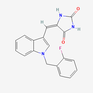 5-{[1-(2-fluorobenzyl)-1H-indol-3-yl]methylene}-2,4-imidazolidinedione