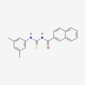 molecular formula C20H18N2OS B3574141 N-[(3,5-dimethylphenyl)carbamothioyl]naphthalene-2-carboxamide 