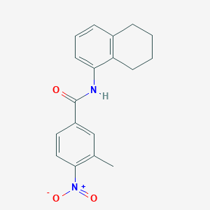 3-methyl-4-nitro-N-(5,6,7,8-tetrahydronaphthalen-1-yl)benzamide