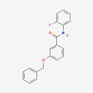 molecular formula C20H16FNO2 B3574158 3-(benzyloxy)-N-(2-fluorophenyl)benzamide 