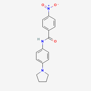 4-nitro-N-(4-pyrrolidin-1-ylphenyl)benzamide