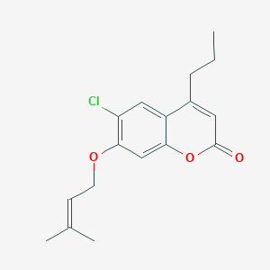 6-chloro-7-[(3-methylbut-2-en-1-yl)oxy]-4-propyl-2H-chromen-2-one