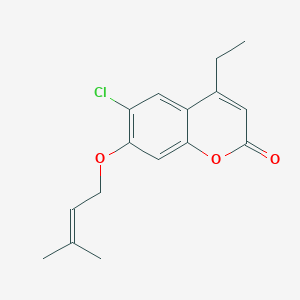 6-chloro-4-ethyl-7-[(3-methylbut-2-en-1-yl)oxy]-2H-chromen-2-one