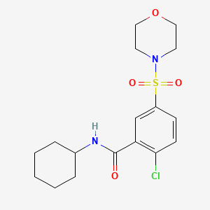 2-chloro-N-cyclohexyl-5-(4-morpholinylsulfonyl)benzamide