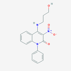 4-((3-hydroxypropyl)amino)-3-nitro-1-phenylquinolin-2(1H)-one