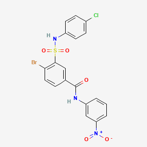 4-bromo-3-{[(4-chlorophenyl)amino]sulfonyl}-N-(3-nitrophenyl)benzamide