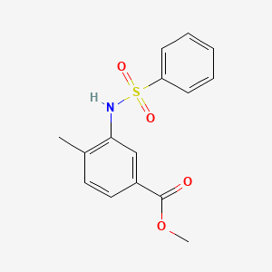 molecular formula C15H15NO4S B3574305 methyl 4-methyl-3-[(phenylsulfonyl)amino]benzoate 