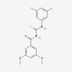 molecular formula C18H20N2O3S B3574350 N-[(3,5-dimethylphenyl)carbamothioyl]-3,5-dimethoxybenzamide 