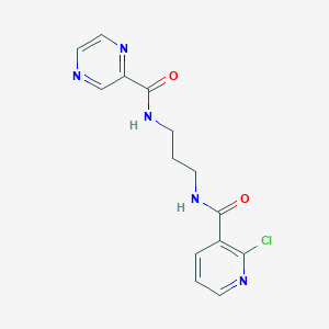N-[3-[(2-chloropyridine-3-carbonyl)amino]propyl]pyrazine-2-carboxamide