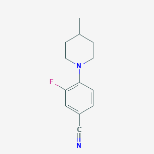 3-Fluoro-4-(4-methylpiperidin-1-yl)benzonitrile