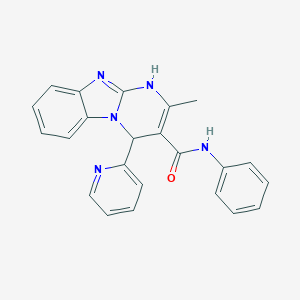 molecular formula C23H19N5O B357441 2-methyl-N-phenyl-4-(2-pyridinyl)-1,4-dihydropyrimido[1,2-a]benzimidazole-3-carboxamide CAS No. 879588-11-1