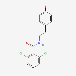 molecular formula C15H12Cl2FNO B3574424 2,6-dichloro-N-[2-(4-fluorophenyl)ethyl]benzamide 