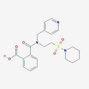 molecular formula C21H25N3O5S B357443 2-([[2-(Piperidin-1-ylsulfonyl)ethyl](pyridin-4-ylmethyl)amino]carbonyl)benzoic acid CAS No. 921054-46-8