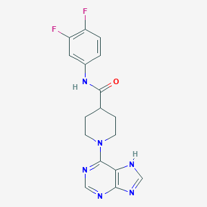 N-(3,4-difluorophenyl)-1-(7H-purin-6-yl)-4-piperidinecarboxamide