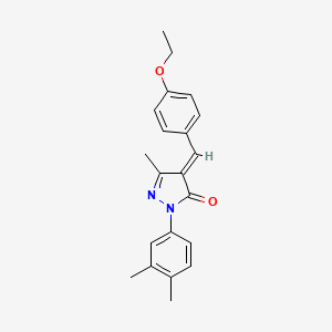 (4E)-2-(3,4-dimethylphenyl)-4-[(4-ethoxyphenyl)methylidene]-5-methylpyrazol-3-one