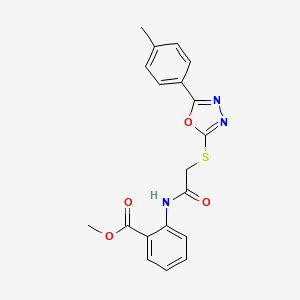 methyl 2-[({[5-(4-methylphenyl)-1,3,4-oxadiazol-2-yl]thio}acetyl)amino]benzoate