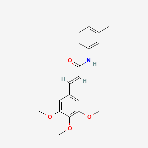 molecular formula C20H23NO4 B3574468 (E)-N-(3,4-DIMETHYLPHENYL)-3-(3,4,5-TRIMETHOXYPHENYL)-2-PROPENAMIDE 