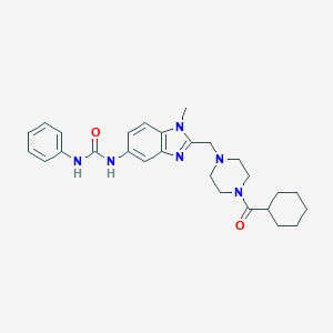 1-(2-{[4-(cyclohexylcarbonyl)piperazin-1-yl]methyl}-1-methyl-1H-benzimidazol-5-yl)-3-phenylurea