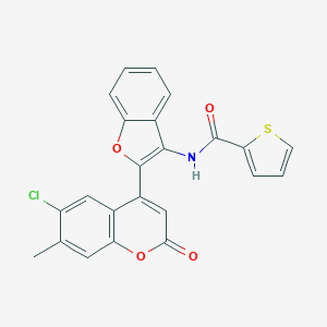 N-[2-(6-chloro-7-methyl-2-oxo-2H-chromen-4-yl)-1-benzofuran-3-yl]-2-thiophenecarboxamide