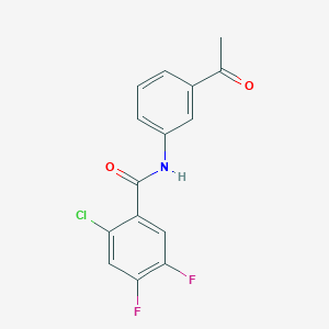 molecular formula C15H10ClF2NO2 B3574500 N-(3-acetylphenyl)-2-chloro-4,5-difluorobenzamide 