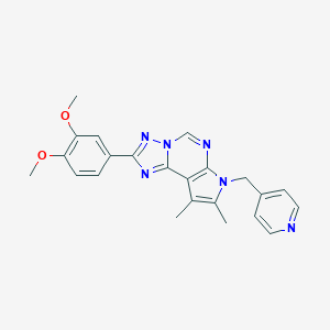 2-(3,4-dimethoxyphenyl)-8,9-dimethyl-7-(4-pyridinylmethyl)-7H-pyrrolo[3,2-e][1,2,4]triazolo[1,5-c]pyrimidine