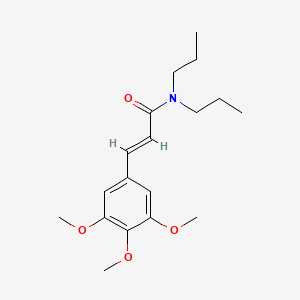 molecular formula C18H27NO4 B3574513 (2E)-N,N-dipropyl-3-(3,4,5-trimethoxyphenyl)prop-2-enamide 