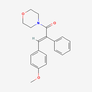 molecular formula C20H21NO3 B3574537 (E)-3-(4-methoxyphenyl)-1-morpholin-4-yl-2-phenylprop-2-en-1-one 